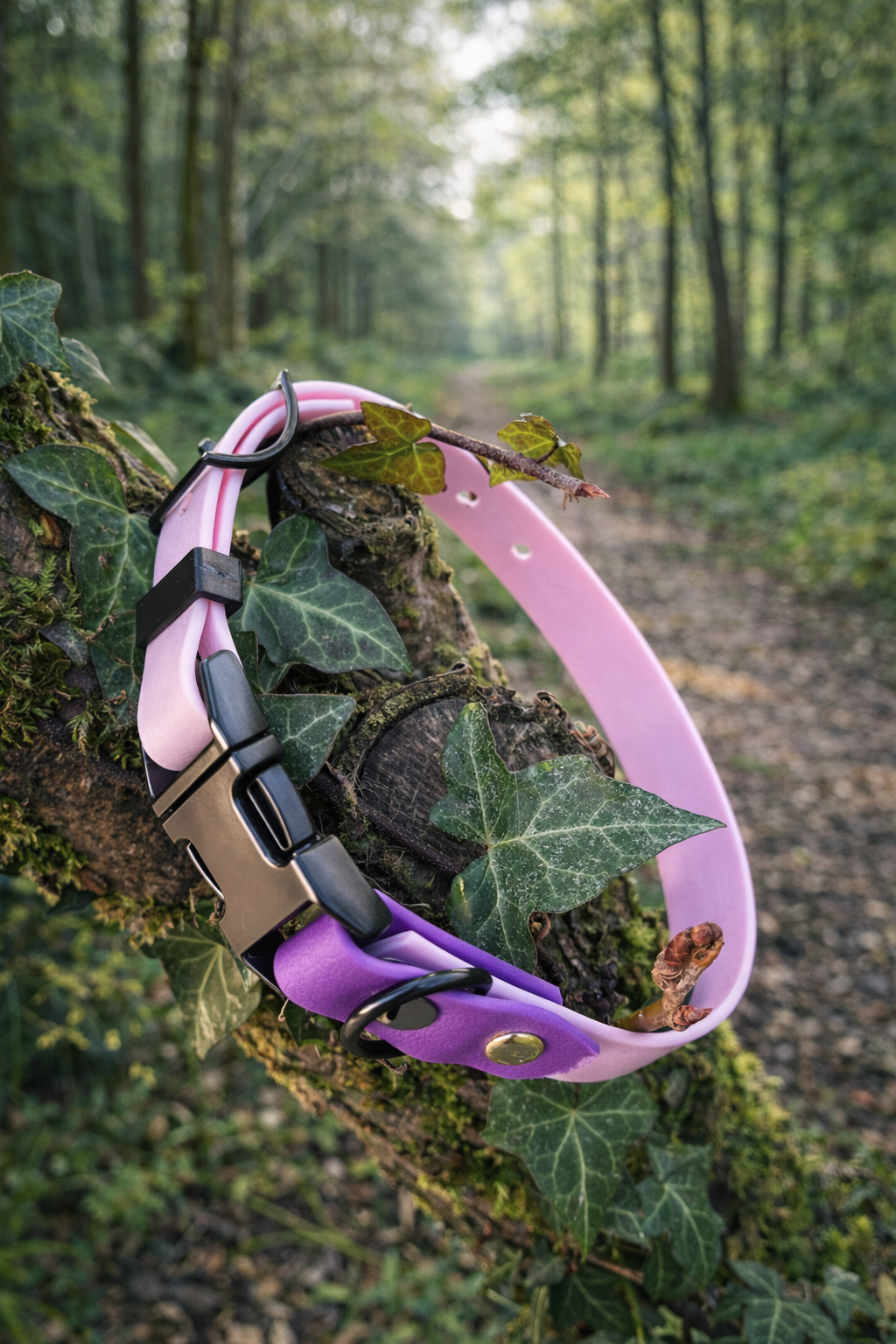 Collier Ki'color rose pastel et violet