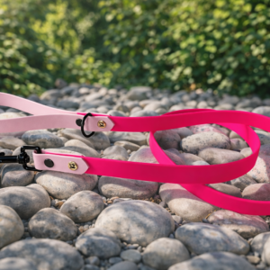 Laisse class'ki rose vif et rose pastel