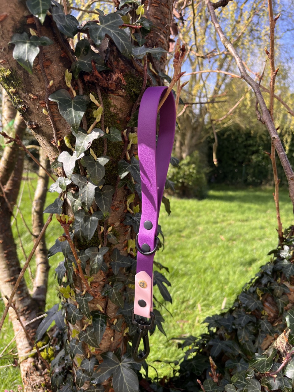 Poignée hand'Ki violet et rose pastel