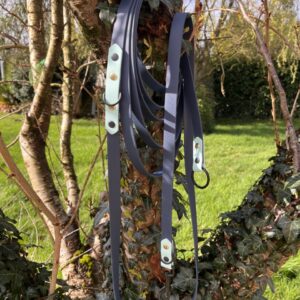 Longe bleu kérosène et bleu pastel, 3 points